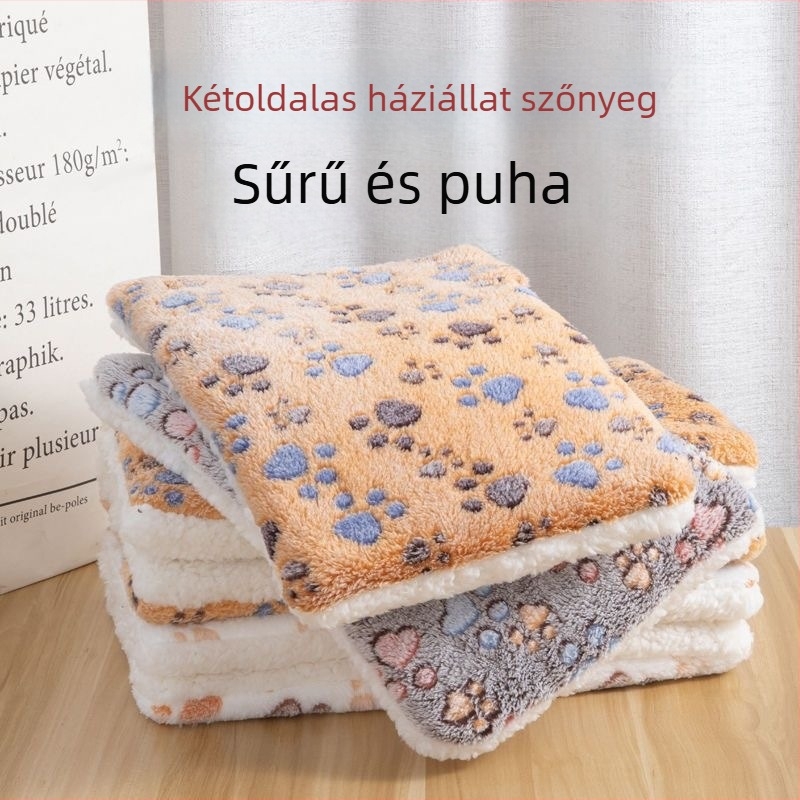 Macska- és kutya fészek alvó matrac – vast plüss bársony, meleg a pihenéshez, univerzális használat