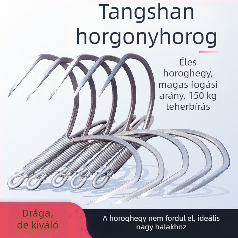 Kézzel kovácsolt háromágú horgok nagytestű halakhoz, alkalmas pontyra és harcsára