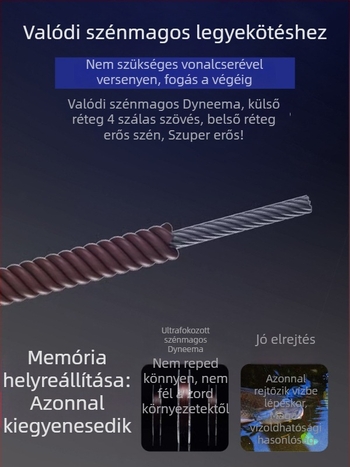 Answer No. 10 kettős horog, PE zsinór, karbonmag belső, tilápia és keszeg számára