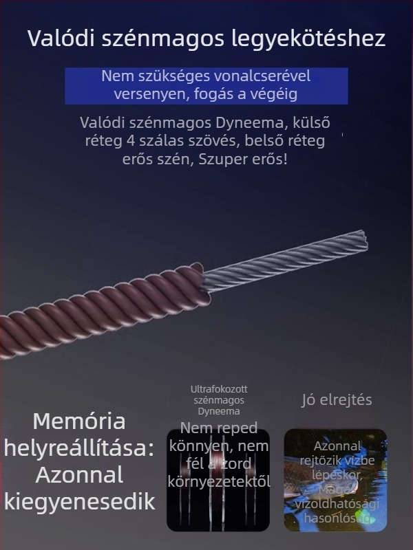 Answer No. 10 kettős horog, PE zsinór, karbonmag belső, tilápia és keszeg számára
