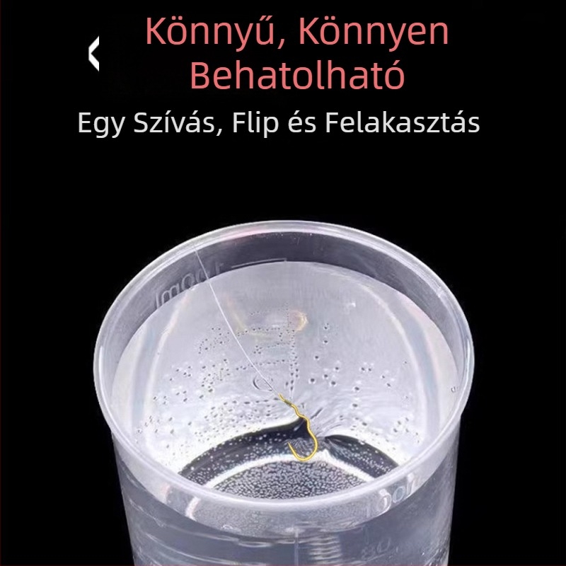 Antiszáló horgászhorog előre kötött vezetővel, automata dupla horog, tüskés, anti-leválás vezető