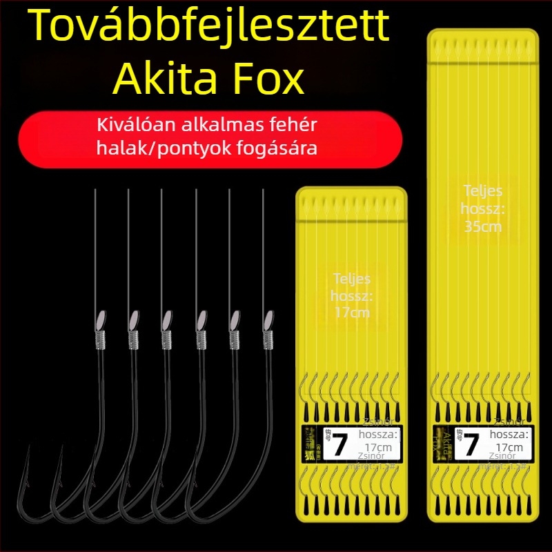 Akita Fox készre kötött kettős horogas horgász rig patakhoz — kis halak