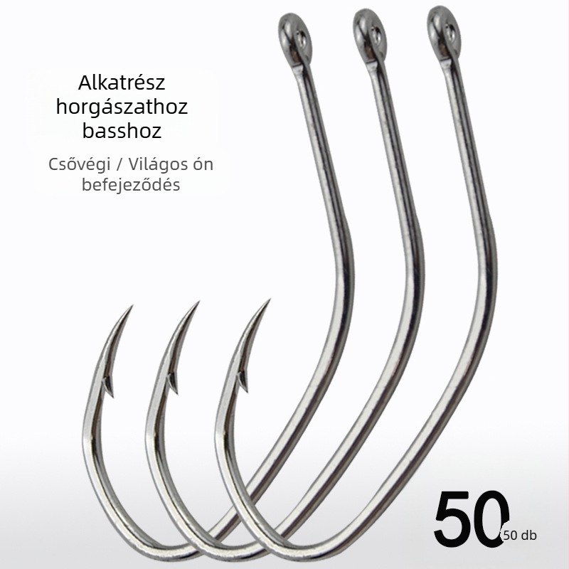 Ólomborítós fejű horog hurokkal, hosszú nyelet, tüskés a tengeri sügérhez