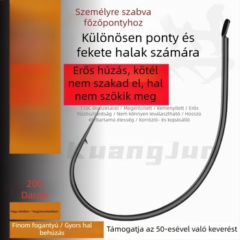 Loach Hook éles csúccsal folyóparti horgászathoz, No. 10-15, horog
