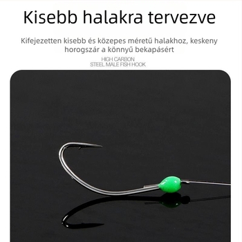 Jéghez tervezett horgászrig tüskékkel crucian carp és white bream számára, Akita Fox horogok, világító horogok