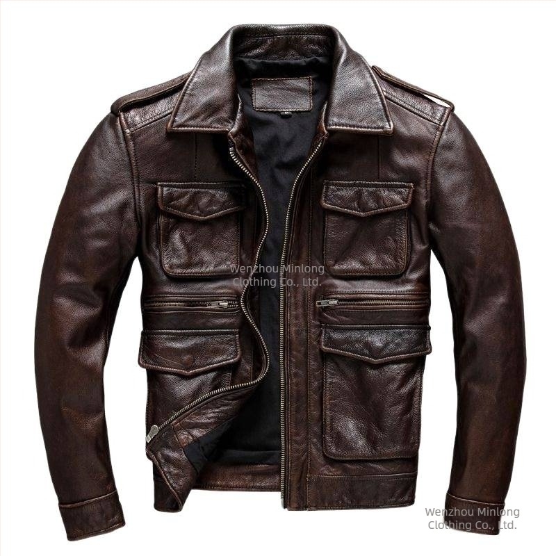 Bőrkabát szűk fazon, rever gallér, cipzár, báránybőr, ultra rövid hossz