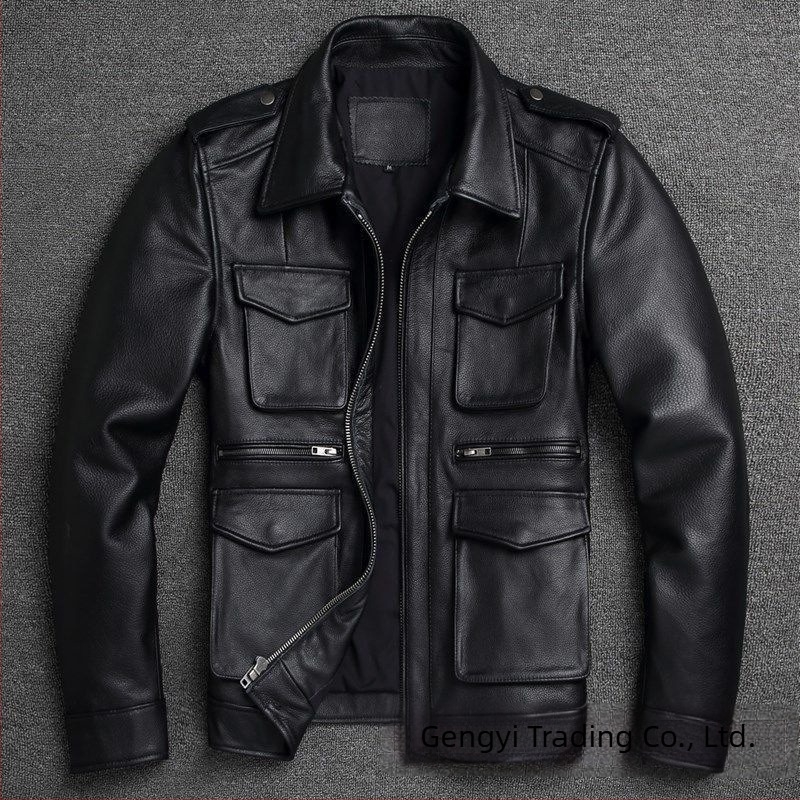 Bőrkabát szűk fazon, rever gallér, cipzár, báránybőr, ultra rövid hossz