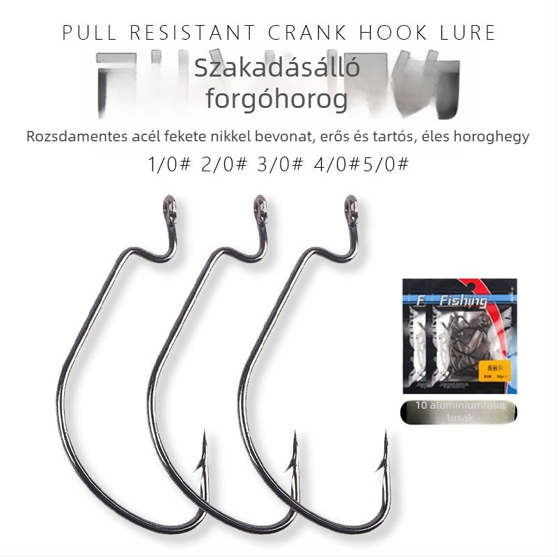 Vertical Star Crank horog 5 db puha csalival és tövises horoggal édesvízi és sós vizekhez