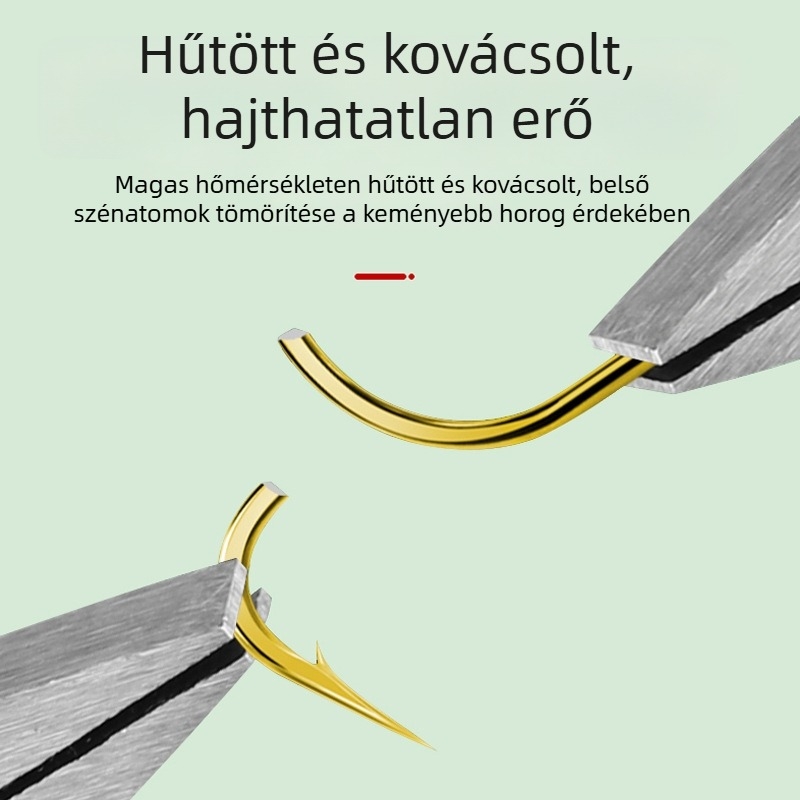 Hagyományos horgászhorog készlet, 8 horog variációval, 200 db a csomagban