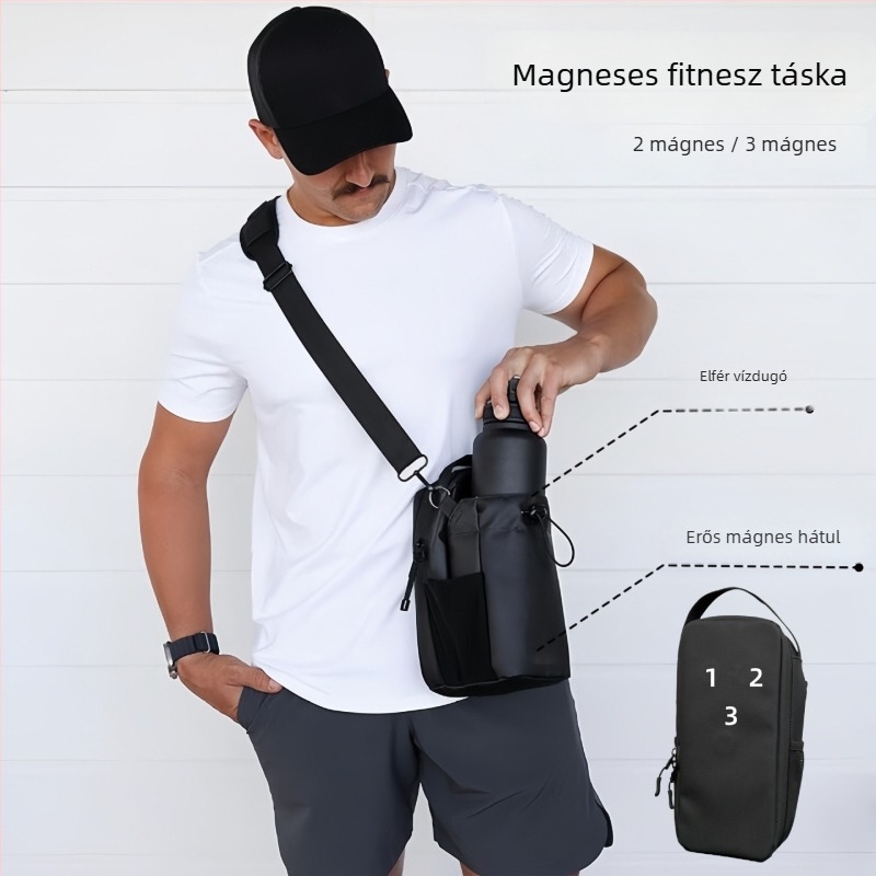 Yuda Crossbody edzőtáska - vízálló, ultrakönnyű, bővíthető kapacitás, uniszex, beltéri sportokhoz