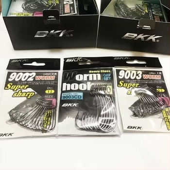 BKK Megerősített tengeri horgászhorog basszhoz, crank horog széles hasú és keskeny hasú, puha csali horog, modellek 9001 9002 9003CD