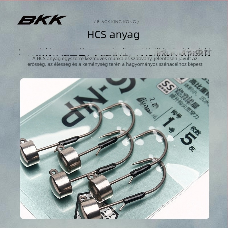 BKK Ned horog tungsten acélból, fej gomba és nehéz fejjel, tóparti horgászat