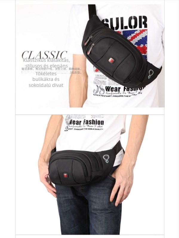 JANGEAR Sport deréktáska — Oxford szövet, lélegző, vízálló, kopásálló, uniszex