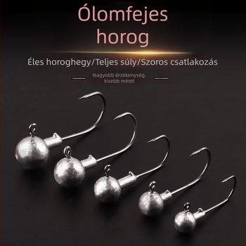Ólomfejű horog lágy műcsalikhoz, méret 1,5, tömeg 1–14 g