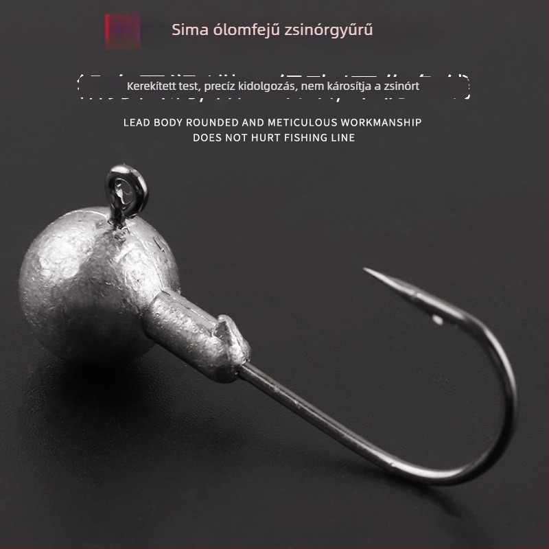 Ólomfejű horog lágy műcsalikhoz, méret 1,5, tömeg 1–14 g