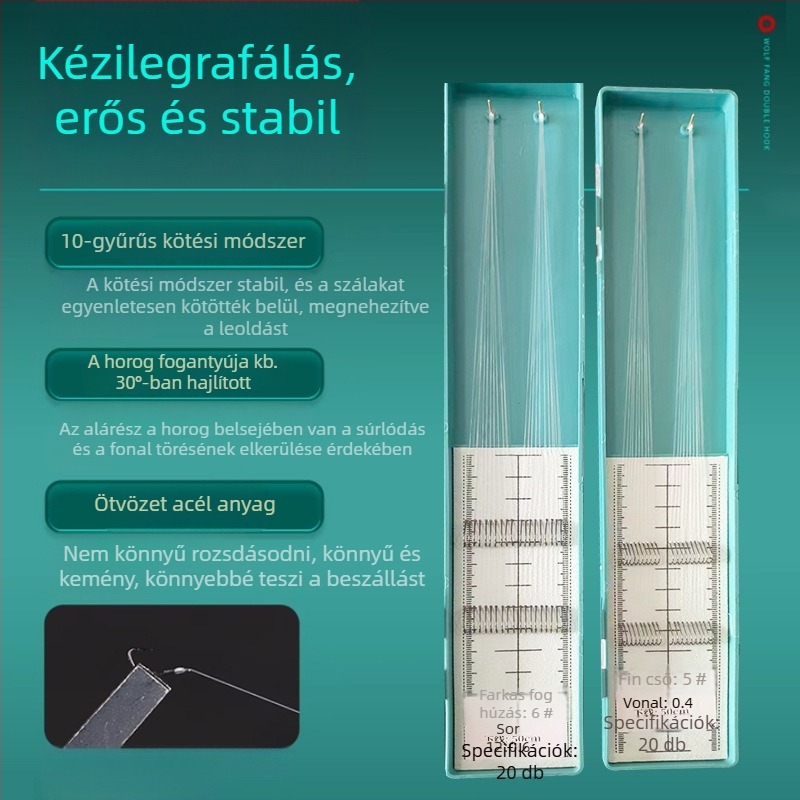 Wolf Tooth Sleeve Ultra-Fine Sub-Line dupla horoggal, 20 db, 50 cm hosszú