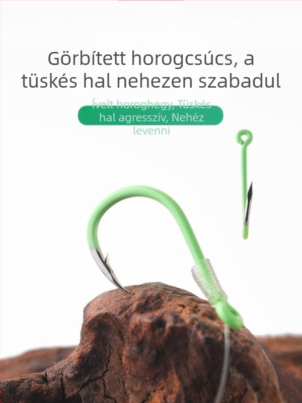 Tengeri horgászrig szénszálas vezetékekkel, világító a sötétben, három horoggal, hosszúság 1,38 m