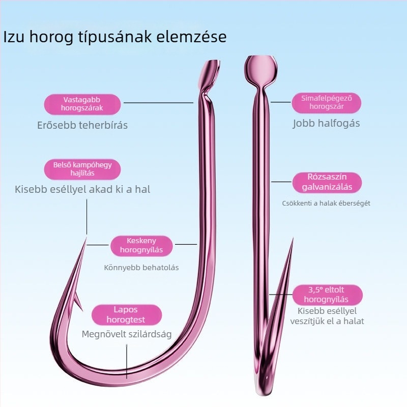 Izu kettős horog készlet – előkötött horogok, Ise-Ni horogok tavak és tározók horgászathoz