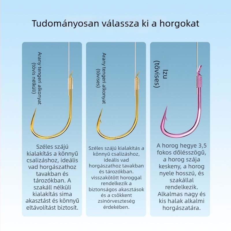 Izu kettős horog készlet – előkötött horogok, Ise-Ni horogok tavak és tározók horgászathoz