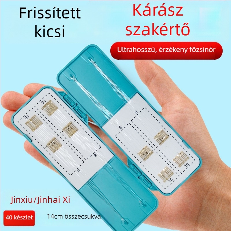 40 arany hüvelyhorog, dupla horog, rövid damillal
