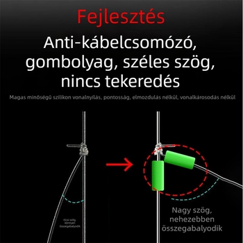 Kawasagiri négyszeres horoggal kötött horgászszerelék damilon, anti-összekuszálódás