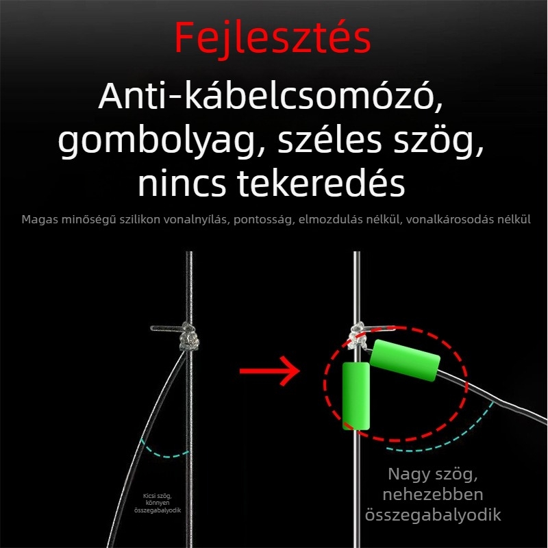 Kawasagiri négyszeres horoggal kötött horgászszerelék damilon, anti-összekuszálódás