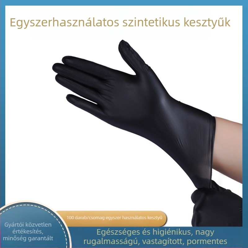 Egyszer használatos kesztyűk, 24 cm hosszú, 0.5 mm vastagságú, modell 002, orvosi, kozmetikai, élelmiszer-feldolgozási és gyártási műhelyek számára