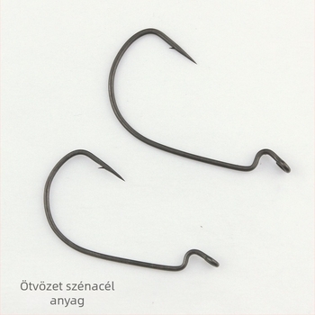 PTFE bevonat horgászhorog, barb nélküli, crankbait stílusú, széles testű