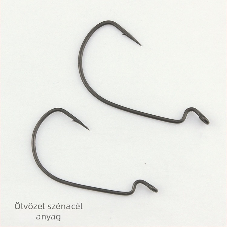 PTFE bevonat horgászhorog, barb nélküli, crankbait stílusú, széles testű