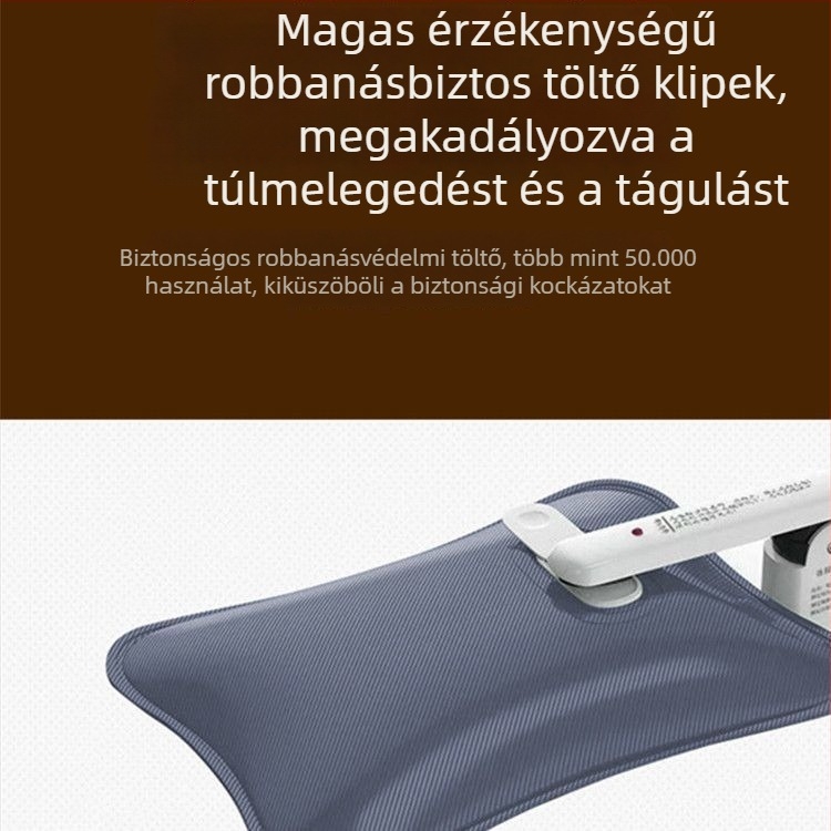 Újrat tölthető robbanásbiztos forróvíz-palack plüss külsővel, kézmelegítő és hasmelegítő funkcióval, flanel anyaggal