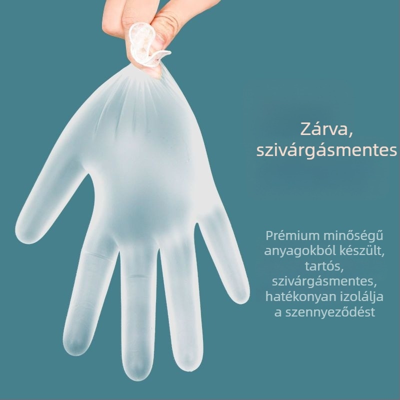 Élelmiszer-minőségű egyszer használatos kesztyűk, vízálló és olajálló, vastagított sütéshez és élelmiszer-kezeléshez