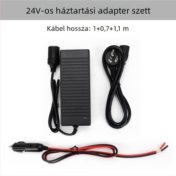 DC-12V/24V konverter relével és vezetékcsipesszel autó légpumpához