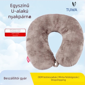 U alakú utazó párna PP gyapot töltettel, felnőtteknek, kristályosan puha anyag, modern minimál stilus, autó-, iroda- és légiút utazáshoz