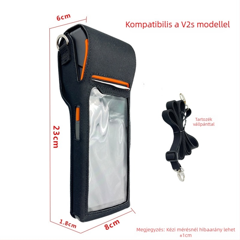 Kézi POS/PDA terminál védőtok – nylon, RFID-kompatibilis, egyedi logó nyomtatás, súly 200 g