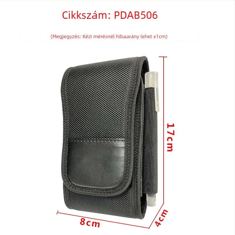 Kézi POS/PDA terminál védőtok – nylon, RFID-kompatibilis, egyedi logó nyomtatás, súly 200 g