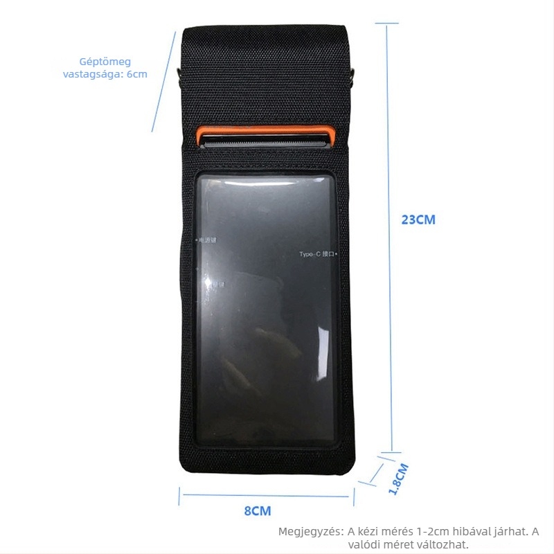 Kézi POS/PDA terminál védőtok – nylon, RFID-kompatibilis, egyedi logó nyomtatás, súly 200 g
