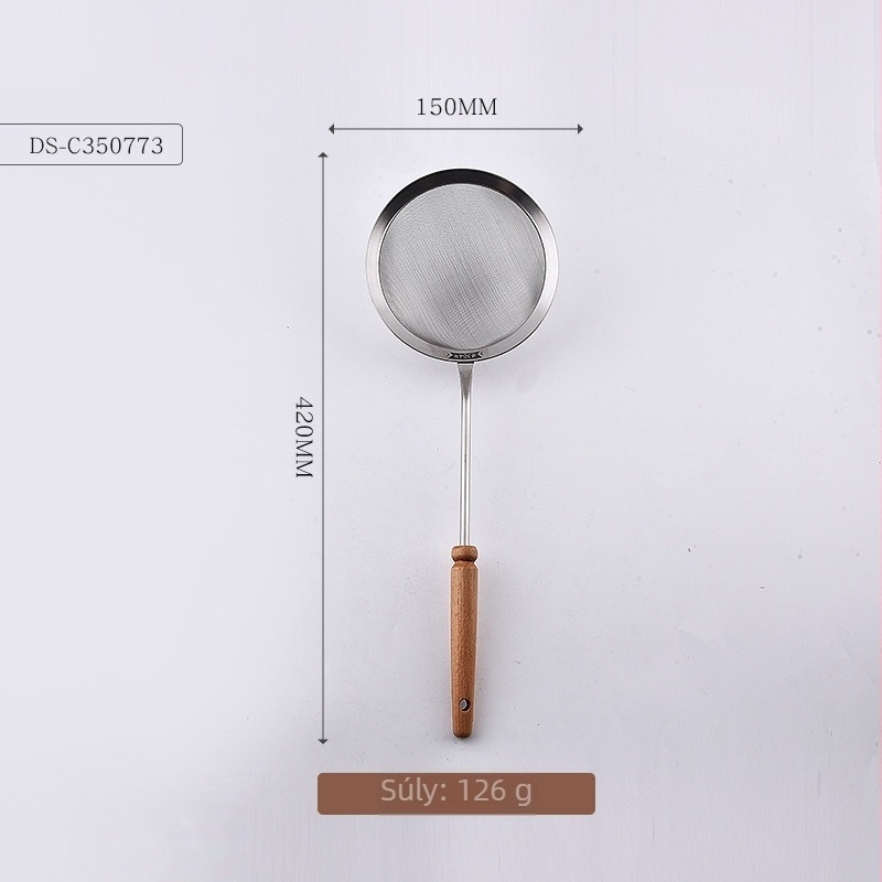 Bükkfa nyelű hálós szita — 304 rozsdamentes acél, modell Ds-c 350773, Hengyue, modern minimalista stílus