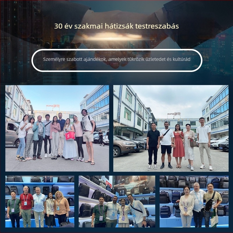 Bo Pai üzleti hátizsák nylonból, vízálló, laptoprekesz és belső zsebekkel