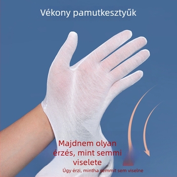 Egyszer használatos kesztyűaljzat, ultra vékony és lélegző, pamut alap