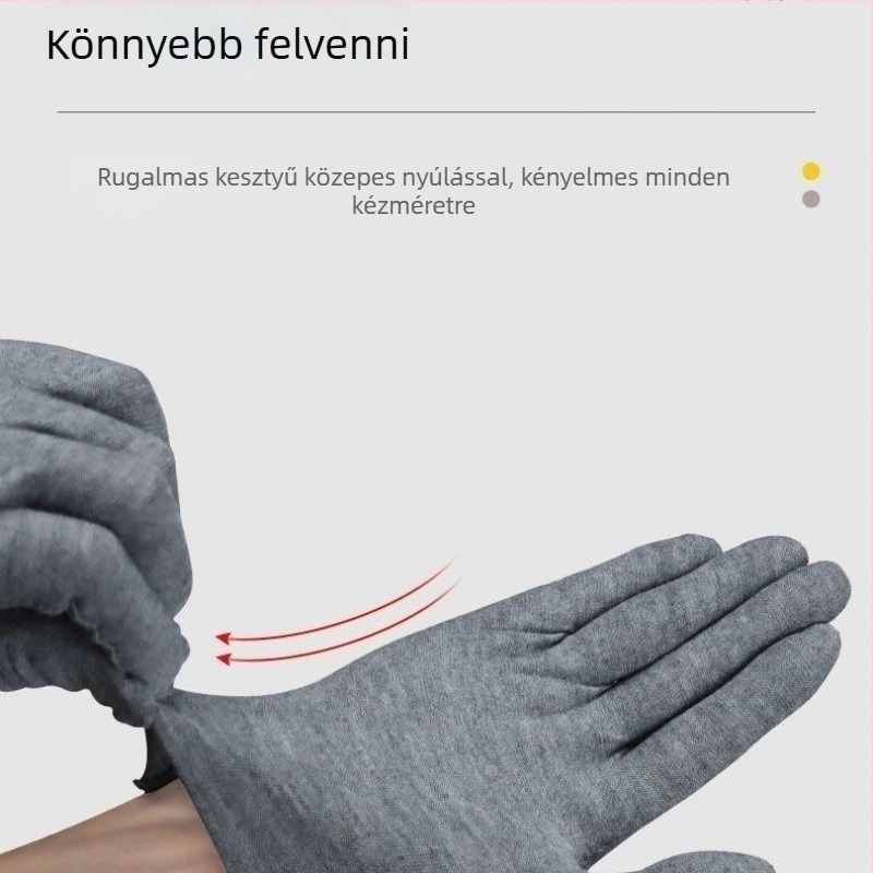 Egyszer használatos kesztyűaljzat, ultra vékony és lélegző, pamut alap