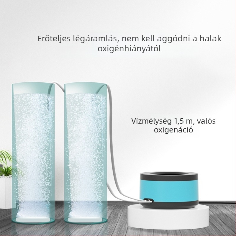 Chuang Ning akváriumi oxigénpumpa — rendkívül csendes, kompakt, otthoni használatra, oxigénellátás akváriumokhoz