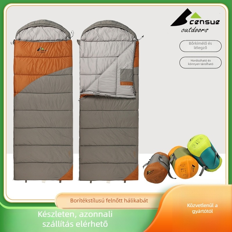 Kültéri patchwork hálózsák, boríték-stílusú, töltet Down Cotton, bélés 210T, nylon anyag 20D/420T, súly 800 g
