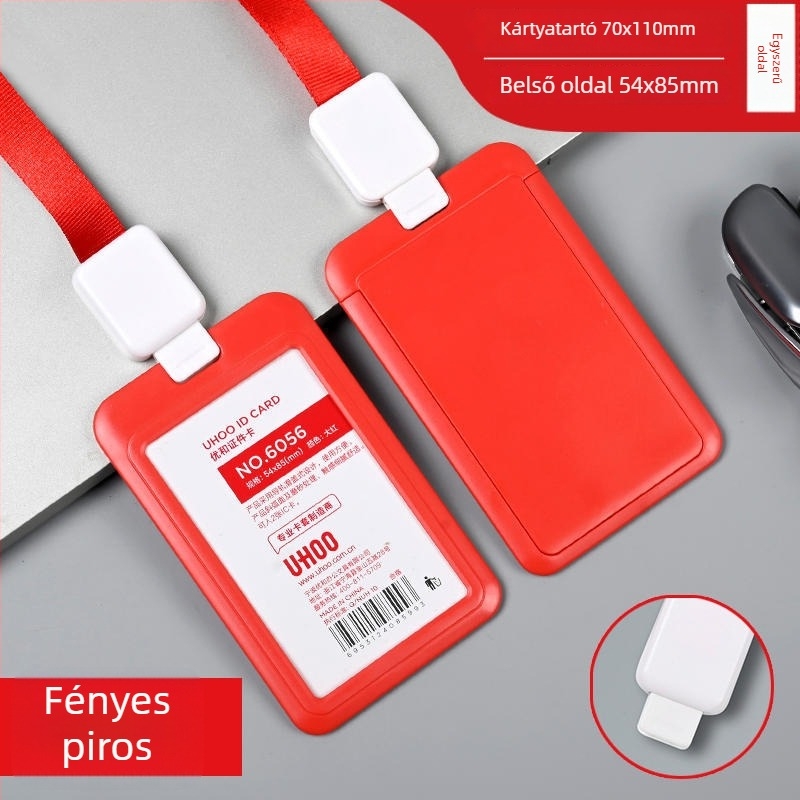 Behúzható badge-tartó — műanyag, Uhoo/youhe márka, modern minimalista design, ideális ID-kártyákhoz, busz-kártyákhoz, játékkártyákhoz, alkalmazotti és gyári badge-ekhez