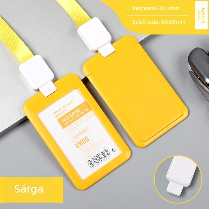 Behúzható badge-tartó — műanyag, Uhoo/youhe márka, modern minimalista design, ideális ID-kártyákhoz, busz-kártyákhoz, játékkártyákhoz, alkalmazotti és gyári badge-ekhez