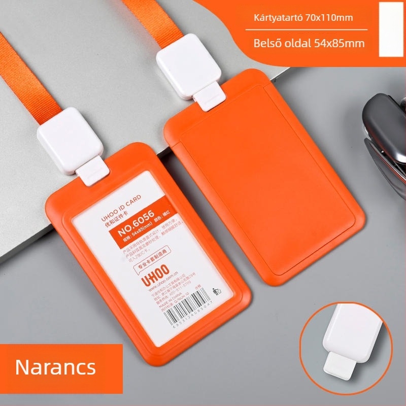 Behúzható badge-tartó — műanyag, Uhoo/youhe márka, modern minimalista design, ideális ID-kártyákhoz, busz-kártyákhoz, játékkártyákhoz, alkalmazotti és gyári badge-ekhez