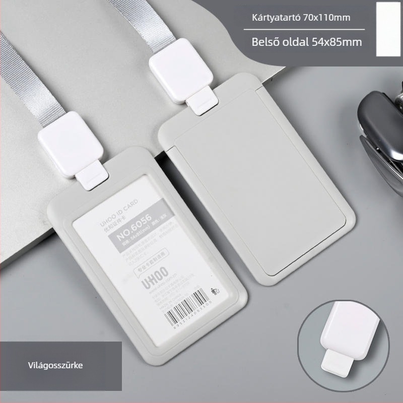 Behúzható badge-tartó — műanyag, Uhoo/youhe márka, modern minimalista design, ideális ID-kártyákhoz, busz-kártyákhoz, játékkártyákhoz, alkalmazotti és gyári badge-ekhez