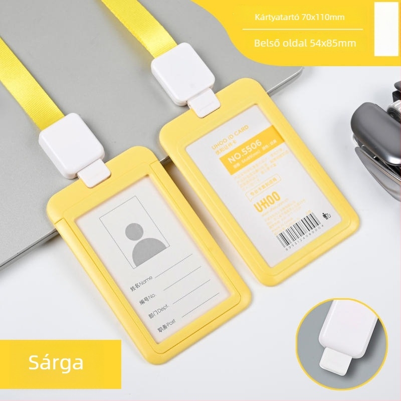 Behúzható badge-tartó — műanyag, Uhoo/youhe márka, modern minimalista design, ideális ID-kártyákhoz, busz-kártyákhoz, játékkártyákhoz, alkalmazotti és gyári badge-ekhez
