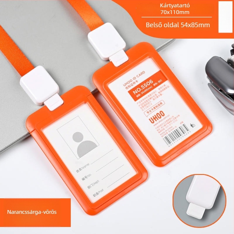 Behúzható badge-tartó — műanyag, Uhoo/youhe márka, modern minimalista design, ideális ID-kártyákhoz, busz-kártyákhoz, játékkártyákhoz, alkalmazotti és gyári badge-ekhez