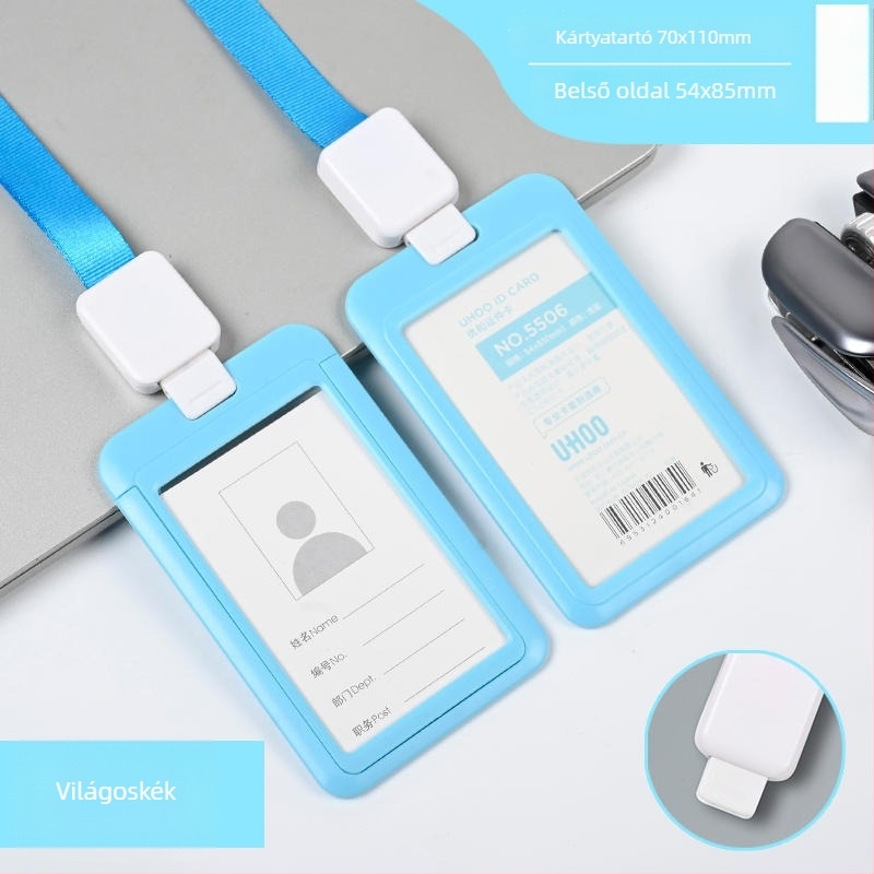 Behúzható badge-tartó — műanyag, Uhoo/youhe márka, modern minimalista design, ideális ID-kártyákhoz, busz-kártyákhoz, játékkártyákhoz, alkalmazotti és gyári badge-ekhez