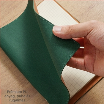 Jegyzetfüzet PU borítással, Binder kötés, Dowling papír, 100–200 oldal, irodai stílus